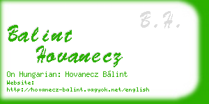 balint hovanecz business card